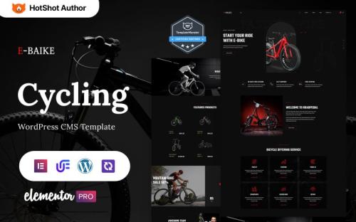 E-Baike - Cycling And Bicycle Shop WordPress Elementor Theme theme free